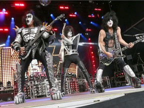 KISS rev it up for the faithful at the Stampede Roundup at Fort Calgary in Calgary, on Wednesday July 13, 2016.