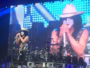 Kiss preforms at the 2016 Stampede Roundup in Calgary on July 14, 2016.