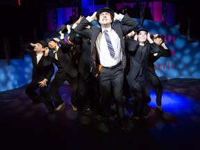 Mike Sornberger  and  the cast of Catch Me If You Can.