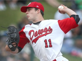 Okotoks Dawgs pitcher Ian Scott.