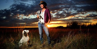 Professional shepherd Jeannette Hall in Calgary, Alta., on Friday June 24, 2016. Leah Hennel/Postmedia