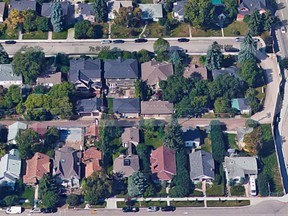 Part of the area in Calgary's Rosedale neighbourhood proposed for affordable housing development.