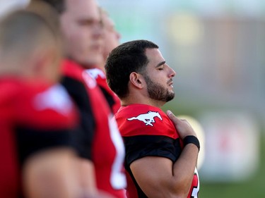 Calgary Stampeders kicker Rene Paredes during CFL action against the BC Lions at McMahon Stadium in Calgary, Alta.. on Friday July 29, 2016. Leah hennel/Postmedia