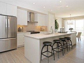 The kitchen in the Stirling show home by Cedarglen Homes in Auburn Bay.