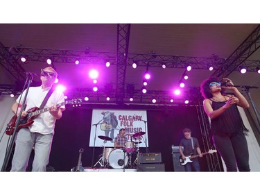 The New Pornographers hit the main stage at Calgary Folk Festival 2016 at Prince's Island in Calgary, Alta. on Thursday, July 21, 2016. Jim Wells/Postmedia