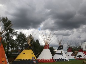 The new Stampede Indian Village in Calgary, Alta., on Wednesday July 6, 2016. Leah Hennel/Postmedia