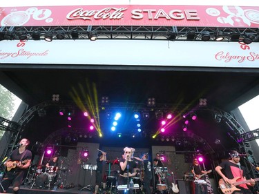 Walk Off the Earth performs on the Coca Cola Stage at the Calgary Stampede in Calgary, Alta. on Friday July 8, 2016. The band picked up their first JUNO Award, winning Group of the Year honours in 2016. Jim Wells/Postmedia