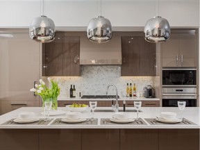 The kitchen in Valour Park's show home, by Empire Custom Homes.