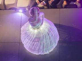 Millie Jayne walks the runway at the 2015 Make Fashion gala. The wearable tech of Make Fashion will be on display at this weekend's Mini Maker Faire at Telus Spark.