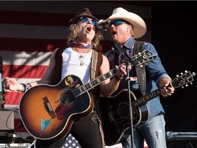Big Kenny and John Rich of Big & Rich perform during the 4th Annual Windy City Smokeout, BBQ and Country Music Festival in Chicago on July 16, 2016 in Chicago, Illinois. They'll be in Calgary this weekend for the inaugural Country Thunder festival.