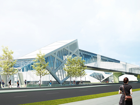 The city has released images of a 61 Avenue S.W. pedestrian bridge that will connect to Chinook Centre.