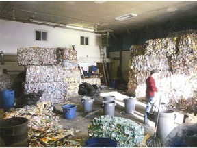 Alberta Environment investigators were led to this warehouse in northwest Edmonton after Canada Border Services were tipped that illegal immigrants were working there sorting beverage containers brought in from outside the province. The discovery of the unlicensed bottle depot resulted in a record $844,778 administrative penalty being levied against an Edmonton company Alberta Reclaim and Recycling. It is  illegal to import bottles and cans from other provinces to collect beverage container deposit refunds. Alberta Reclaim shipped 8.2 million beverage container to Alberta from the Yukon. The company is now appealing the penalty to the Environmental Appeals Board. PHOTOS SUPPLED. SOURCE: Alberta Environmental Appeals Board.