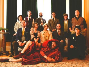 Andrew Ritchie, front, and the cast of Much Ado About Nothing.