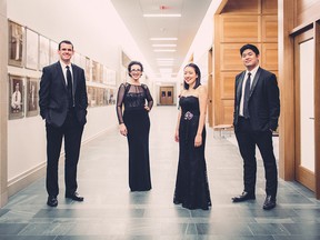 Verona Quartet turned in a fine Haydn/Bartók round of performances on Day 1 of the Banff International String Quartet Competition, Monday night at Eric Harvie Theatre.
(Photo by Joseph Ong/Brittany Florenz)