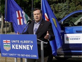 Jason Kenney launched his "Unite Alberta Truck Tour" near the Alberta Legislature in Edmonton on Monday, Aug. 1, 2016.