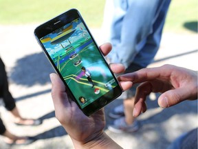 Dozens of Pokemon Go players played on Prince's Island in Calgary one lunch hour in July.