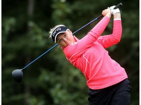 Canada's Brooke Henderson during third round action at the LPGA Canadian Open tournament in Priddis, Alta.,  August 27, 2016.