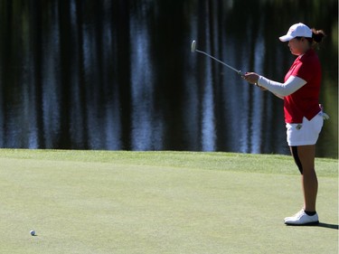 Ariya Jutanugarn from Bankok, Thailand during round 2 of the Canadian Pacific Women's Open at Priddis Greens Golf and Country Club west of Calgary, Alta.,  August 26, 2016.