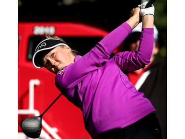 Canada's Brooke Henderson during the Pro-Am at Priddis Greens Golf and Country Club west of Calgary, Alta., on Wednesday August 24, 2016.