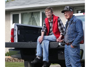 Judy Brandson and her husband Merle Zwarich outside their Forest Lawn home before a Crime Stoppers re-enactment Tuesday August 9, 2016.