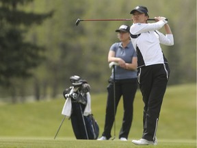 Jennifer Ha competes at the Canadian Women's Tour at the Glencoe Golf and Country Club on Tuesday, May 26, 2015. (Aryn Toombs/Calgary Herald)