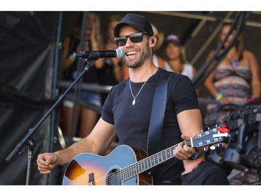 Chad Brownlee performs at day 3 of Country Thunder at Prairie Winds Park in Calgary, Ab., on Sunday August 21, 2016. Mike Drew/Postmedia