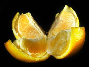 Diets lacking riboflavin,  which can be found in oranges, has been found to lead to migraines in children.