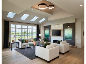 The great room in the new lottery home by Calbridge Homes in Cranston's Riverstone.
