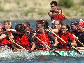 The Dragon Boats take to the Glenmore Reservoir this weekend.
