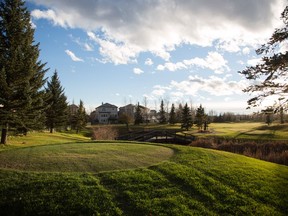A view from one of the tee boxes at the Harvest Hills Golf course, closed to make room for a residential housing development.
