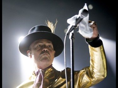 Gord Downie leads a Tragically Hip concert at the Scotiabank Saddledome in Calgary, Alta., on Monday, Aug. 1, 2016. The show was part of the iconic band's final tour, happening in the wake of Downie's incurable brain cancer diagnosis. Lyle Aspinall/Postmedia Network