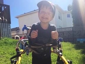 Two-year-old Henry Heikkinen's freedom to walk, to play outside, to independently grab what he needs, have all been taken away after his precious walker was stolen from his property this week.