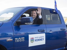 Jason Kenney arrives in style to the official open ing of his new office in Willow Park Centre in Calgary, on August 15, 2016.