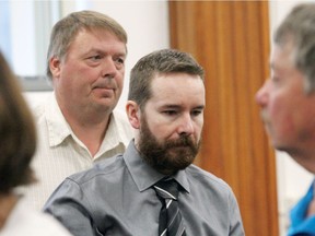 Lincoln County Sheriff Roby Bowe, left, and Michael Gilbert Ilk. After sentencing Monday, Aug. 29, 2016.