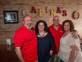From left, Cosmo Spina, Michelle Spina, Joe Capone and Laura Capone at Capina's.