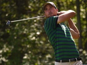 Scott Secord of Calgary tees off on the 6th hole during the first round of the Syncrude Oil Country Championship at the Glendale Golf & Country Club in Edmonton in July. Secord is making the jump to the pro ranks at this week's Mackenzie Tour event in Ottawa.