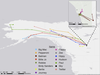 A map of where the robins tagged in a research study flew last spring.