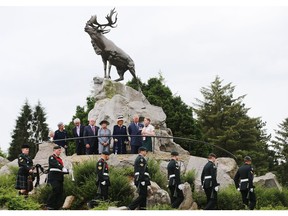 BEAUMONT-HAMEL, FRANCE - JULY 1: Prince Charles, Prince of Wales and Camilla, Duchess of Cornwall are given a tour of the Beaumont-Hamel Newfoundland Memorial following a Ceremony of Remembrance hosted by the Government of Canada to mark the 100th anniversary of the start of the battle of the Somme on July 1, 2016 in Beaumont-Hamel, France. The event is part of the Commemoration of the Centenary of the Battle of the Somme at the Commonwealth War Graves Commission Thiepval Memorial in Thiepval, France, where 70,000 British and Commonwealth soldiers with no known grave are commemorated.