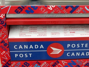 A Canada Post mailbox on Centre Street North.