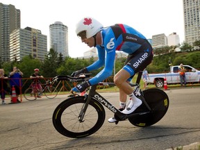 Ryder Hesjedal during the Tour of Alberta time trials in Edmonton on Sept. 3, 2013.