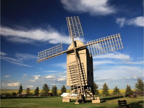 Wooden gristmill at The Etzikom Museum and Historic Windmill Centre. Credit, Andrew Penner.