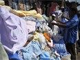 Clothes given to good will and thrift shops often end up in Africa.