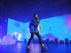 Big Sean performs on stage at the Bud Light Party Conventions at PlayStation Theater on Aug. 27, 2016 in New York City. He's one of the headliners at the One Love festival in Calgary this weekend.