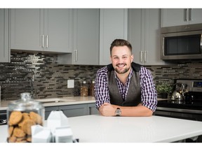 Joel Pendergast in the show suite for The Mark 101, which is a new condo development in Sage Hill by Nuovo by Shane Homes.