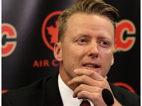 Calgary Flames new head coach Glen Gulutzan during a press conference in Calgary, Alta., on Friday June 17, 2016.