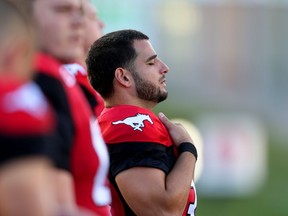Calgary Stampeders kicker Rene Paredes during CFL action against the BC Lions at McMahon Stadium in Calgary, Alta.. on Friday July 29, 2016. Leah hennel/Postmedia