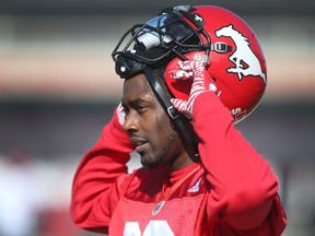 Calgary Stampeders wide receiver DaVaris Daniels is shown at practice at McMahon Stadium in Calgary, Alta. on Thursday September 29, 2016. The team plays against the Hamilton Tiger Cats on Saturday. Jim Wells/Postmedia