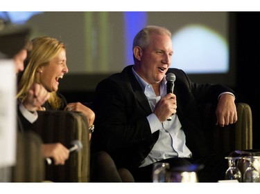 Hamilton tiger Cats CEO Scott Mitchell speaks during The Future of Sports panel at Global Business Forum Friday September 30, 2016 at the Banff Springs Hotel.