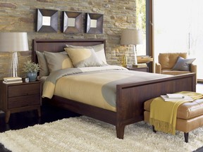 The Steppe series from Crate & Barrel offers a hint of sleek midcentury style in rich wood tones that will cozy up any bedroom space in style.