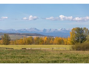 The view from land in Okotoks that will be the site of the new community of D'Arcy by United Communities.